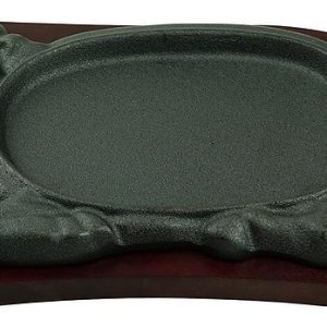 Сковорода для подачи P.L. Proff Cuisine 81240544 "Корова" 280х160 мм на деревянной подставке