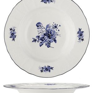 Тарелка глубокая P.L. Proff Cuisine Blue Flower 81222024 230х230 мм
