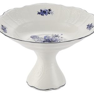 Блюдо на ножке P.L. Proff Cuisine Blue Flower 81222043 310х310 мм