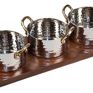 Кастрюли для подачи P.L. Proff Cuisine 81241064 350 мл на подставке 3 шт.