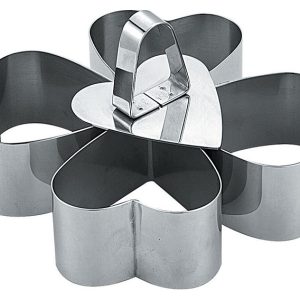 Набор кондитерских выемок P.L. Proff Cuisine 99002199 "Сердце", 4 шт. с прессом, 85х85 мм