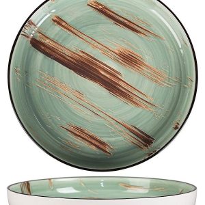 Тарелка с бортом P.L. Proff Cuisine Texture Light Green 70001283 280х280х31 мм