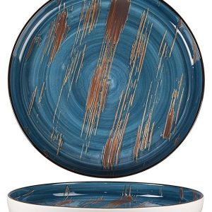 Тарелка с бортом P.L. Proff Cuisine Texture Dark Blue 70001271 280х280х31 мм