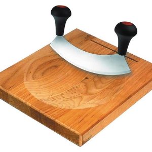 Нож для зелени P.L. Proff Cuisine 92000045 150 мм с бамбуковой доской, одинарный