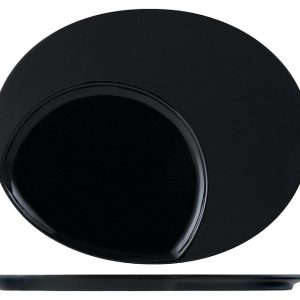 Тарелка овальная P.L. Proff Cuisine Black Classic&Gold 81200059 300х240 мм