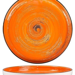 Тарелка с бортом P.L. Proff Cuisine Texture Orange Circular 70001277 280х280х31 мм