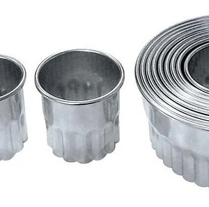 Набор кондитерских форм P.L. Proff Cuisine 93000006 "Круг рифленый" 12 шт.