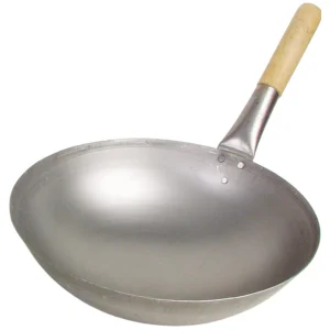 Сковорода WOK P.L. Proff Cuisine 81259215 300 мм (с деревянной ручкой, углеродистая сталь)