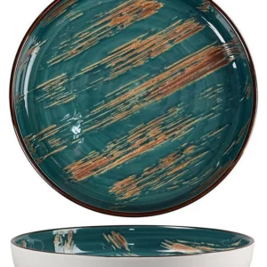 Тарелка с бортом P.L. Proff Cuisine Texture Dark Green 81223438 195х195 мм