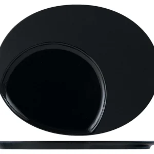 Тарелка овальная P.L. Proff Cuisine Black Classic&Gold 81200059 300х240 мм