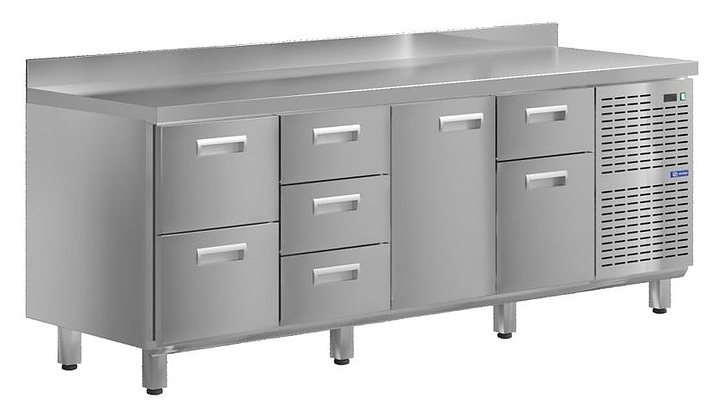 Стол холодильный KAYMAN КСХ-2314/60 (1 дверь, 7 ящиков)