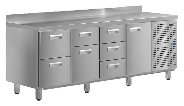 Стол холодильный KAYMAN КСХ-2431/60 (1 дверь, 7 ящиков)