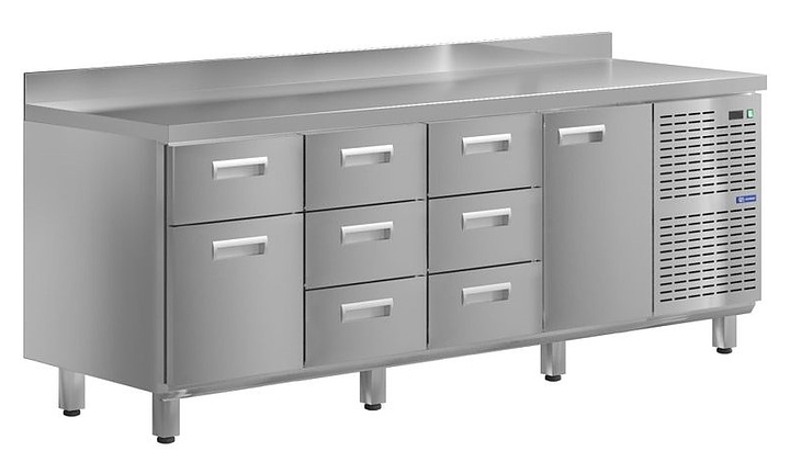 Стол холодильный KAYMAN КСХ-4331/60 (1 дверь, 8 ящиков)