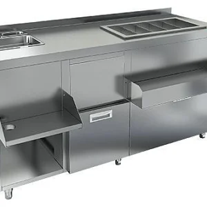 Барная станция HICOLD НБМКС-15/5БПК (с бортом, с ящиком)
