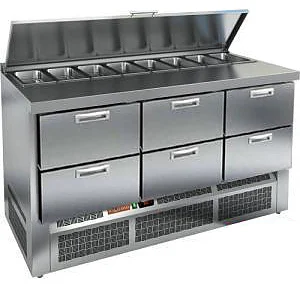 Стол для салатов HICOLD SLE1-222GN (1/3) с крышкой