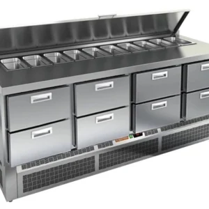 Стол для салатов HICOLD SLE1-2222GN (1/3) с крышкой