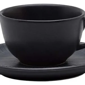 Чайная пара Oxford FLAT Shape ONIX 136391 AO04-1C05 (чашка 200мл и блюдце 14см)