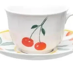 Чайная пара Oxford FLAMINGO FRUITS 90522 SD02-9410 (чашка 240мл и блюдце 15см)