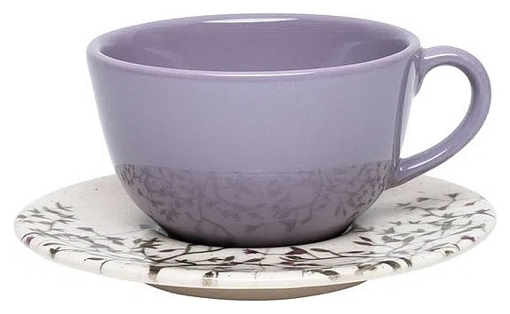 Чайная пара Oxford UNNI Shape LILAC 102957 AY04-5625 (чашка 200мл и блюдце 14см)