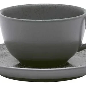 Чайная пара Oxford FLAT Shape GRAY 136444 AO04-1C06 (чашка 200мл и блюдце 14см)