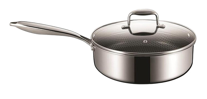Сотейник P.L. Proff Cuisine New Kitchen Honeycombs 81280248 4 л d 26 см h 8 см нержавеющая сталь, индукция